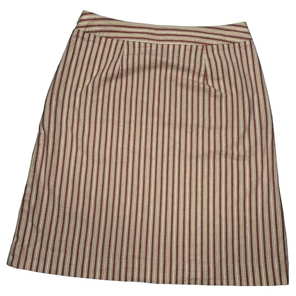 Vintage Talbots Skirt Size 2P Striped Knee Mini Length Stretch Sailor Buttons - Picture 2 of 10